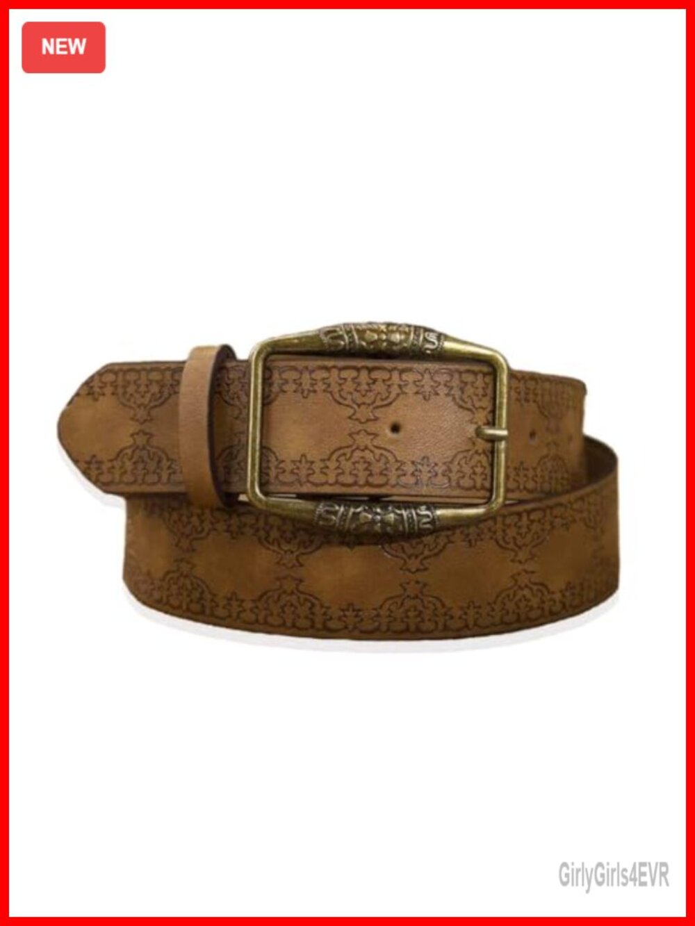 Faux Leather Western Wide Belt Adjustable Metal Buckle Cowgirl Style